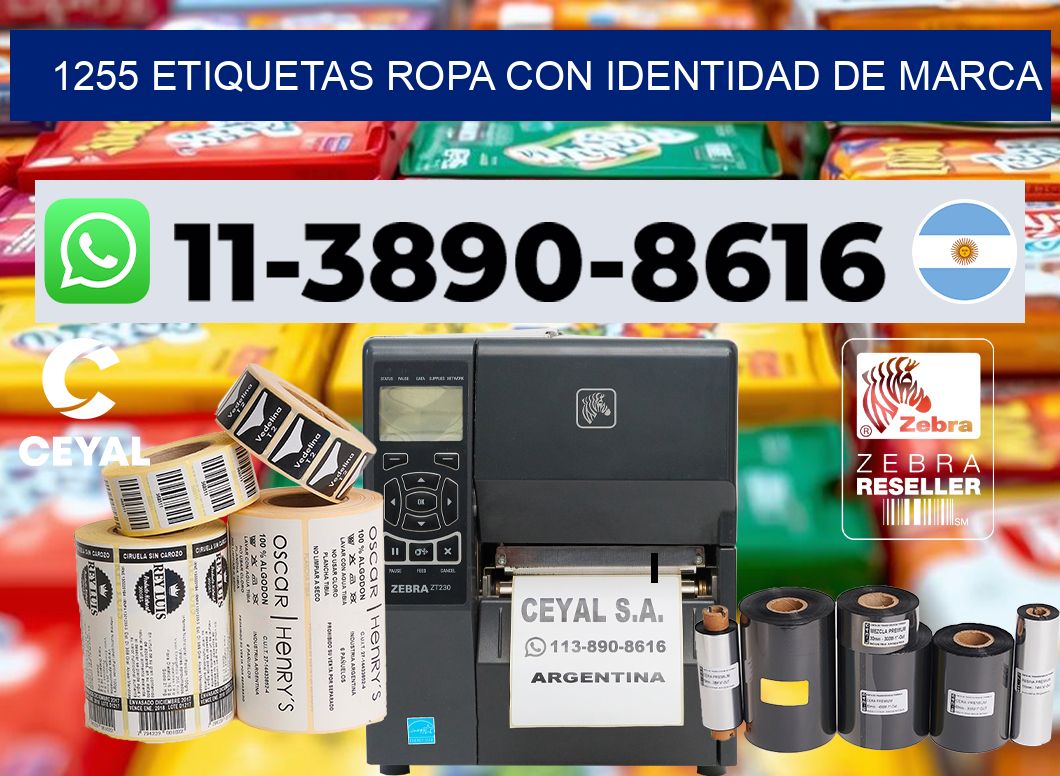 1255 Etiquetas ropa con identidad de marca