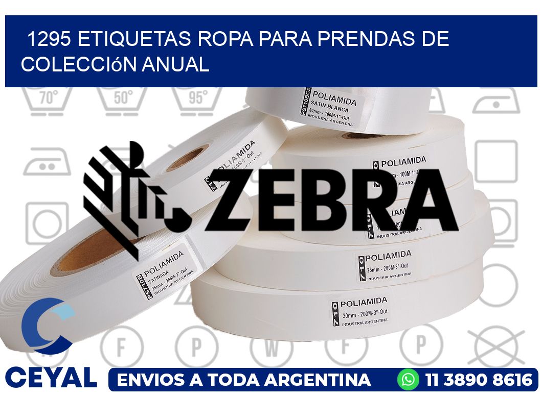 1295 Etiquetas ropa para prendas de colección anual