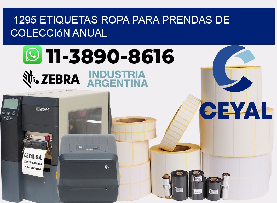 1295 Etiquetas ropa para prendas de colección anual