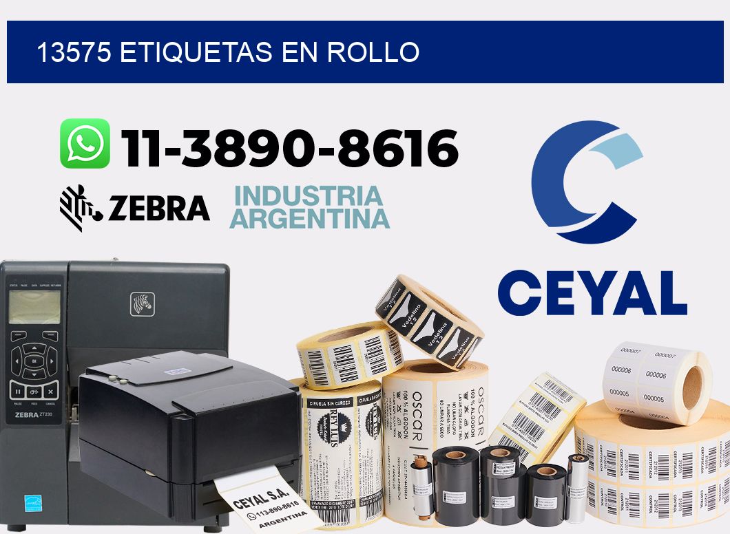 13575 etiquetas en rollo