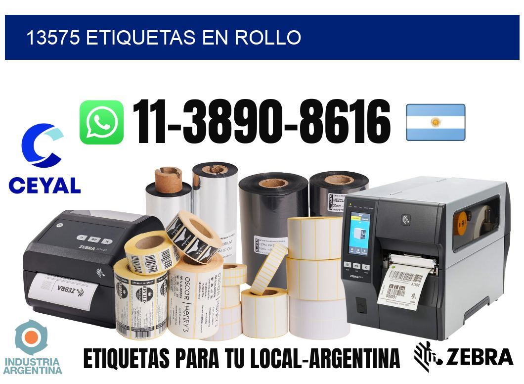 13575 etiquetas en rollo