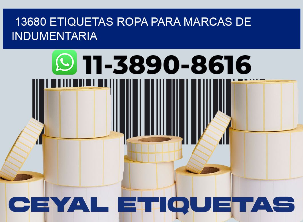 13680 Etiquetas ropa para marcas de indumentaria