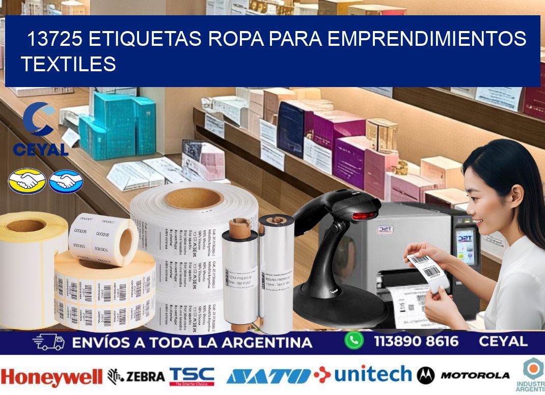 13725 Etiquetas ropa para emprendimientos textiles