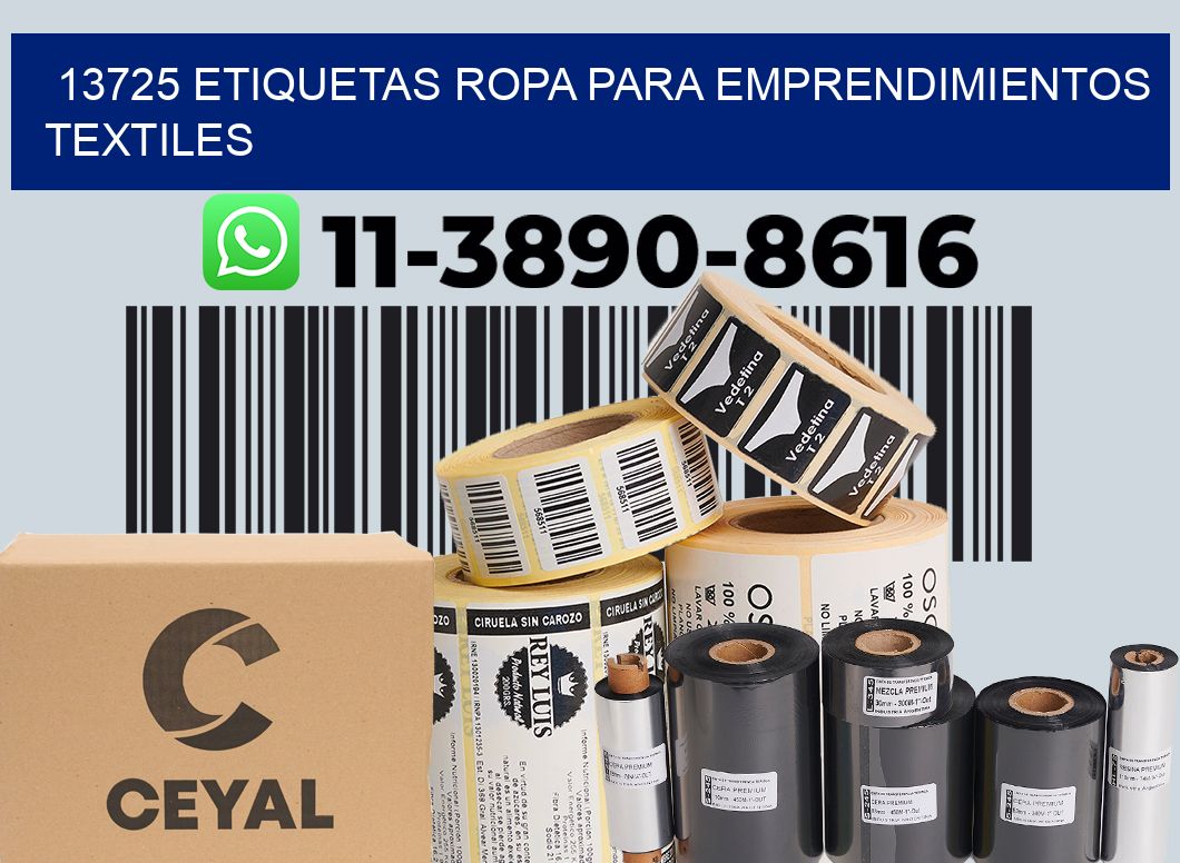 13725 Etiquetas ropa para emprendimientos textiles