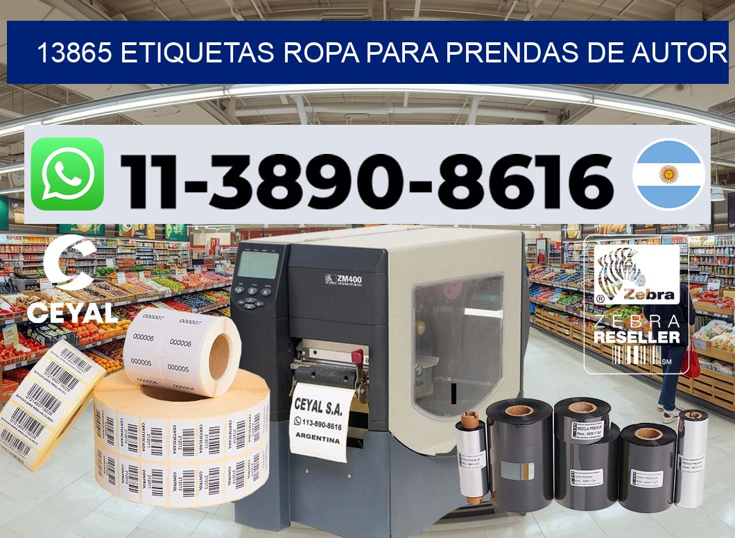 13865 Etiquetas ropa para prendas de autor