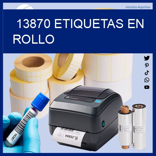 13870 etiquetas en rollo