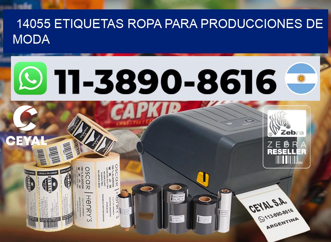 14055 Etiquetas ropa para producciones de moda