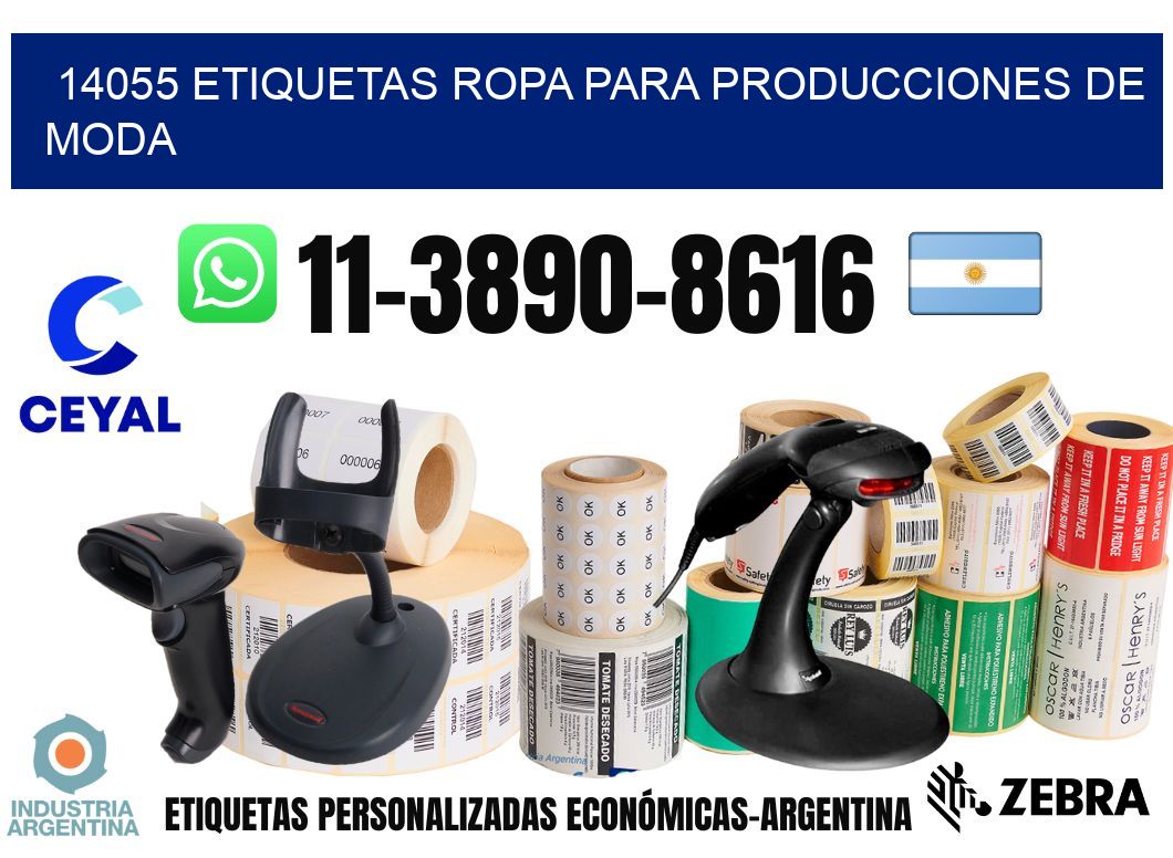 14055 Etiquetas ropa para producciones de moda