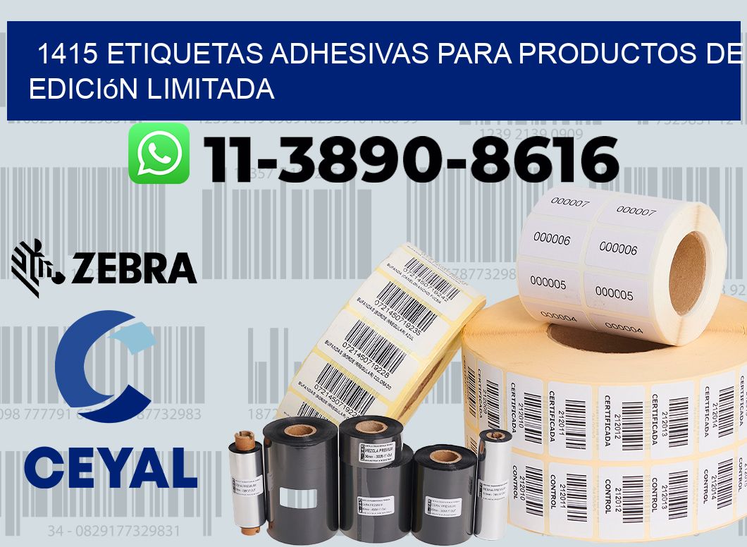 1415 Etiquetas adhesivas para productos de edición limitada