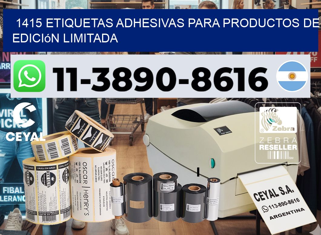 1415 Etiquetas adhesivas para productos de edición limitada