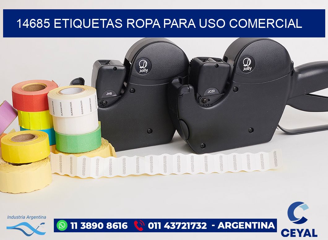 14685 Etiquetas ropa para uso comercial