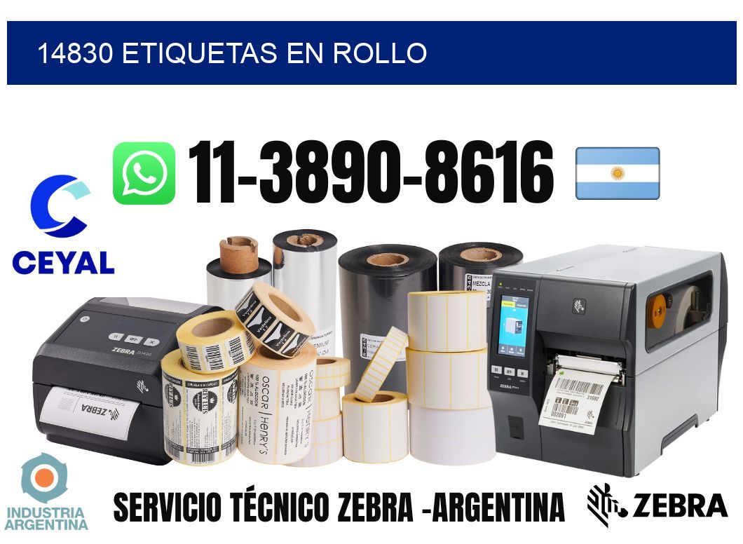 14830 etiquetas en rollo