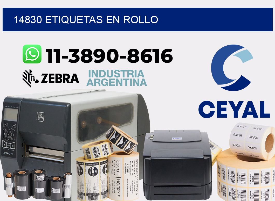 14830 etiquetas en rollo