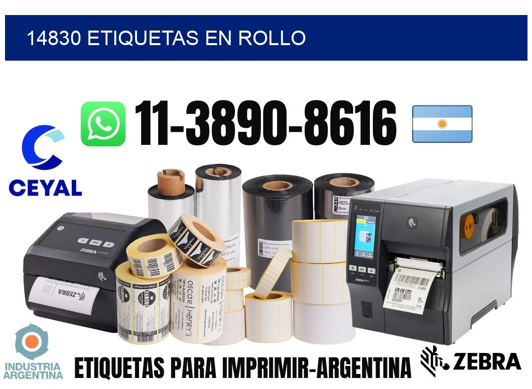 14830 etiquetas en rollo