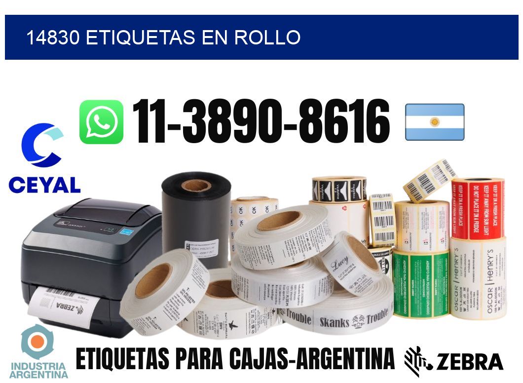14830 etiquetas en rollo