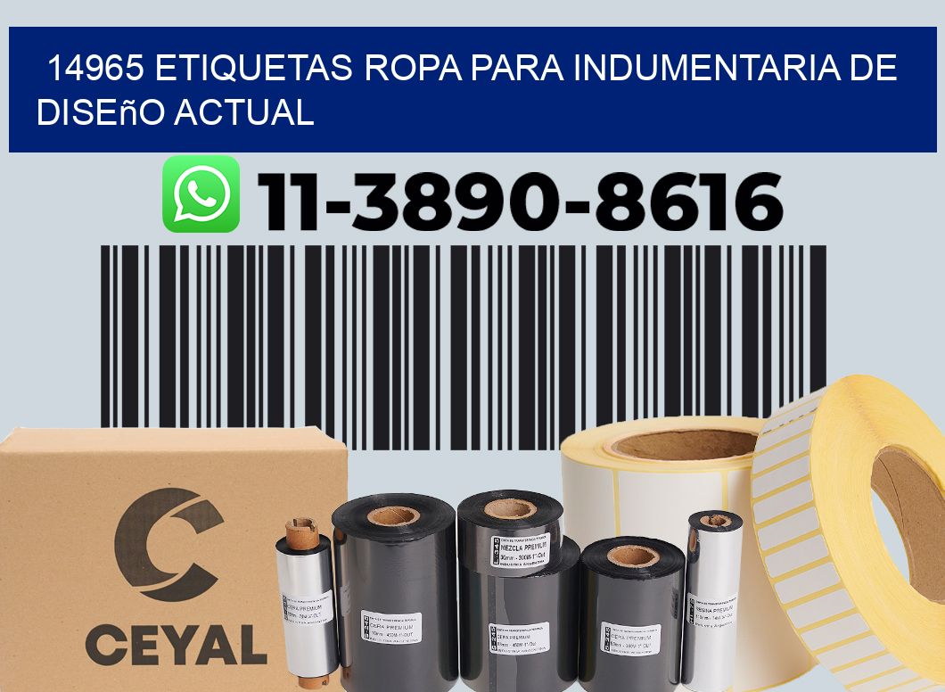 14965 Etiquetas ropa para indumentaria de diseño actual
