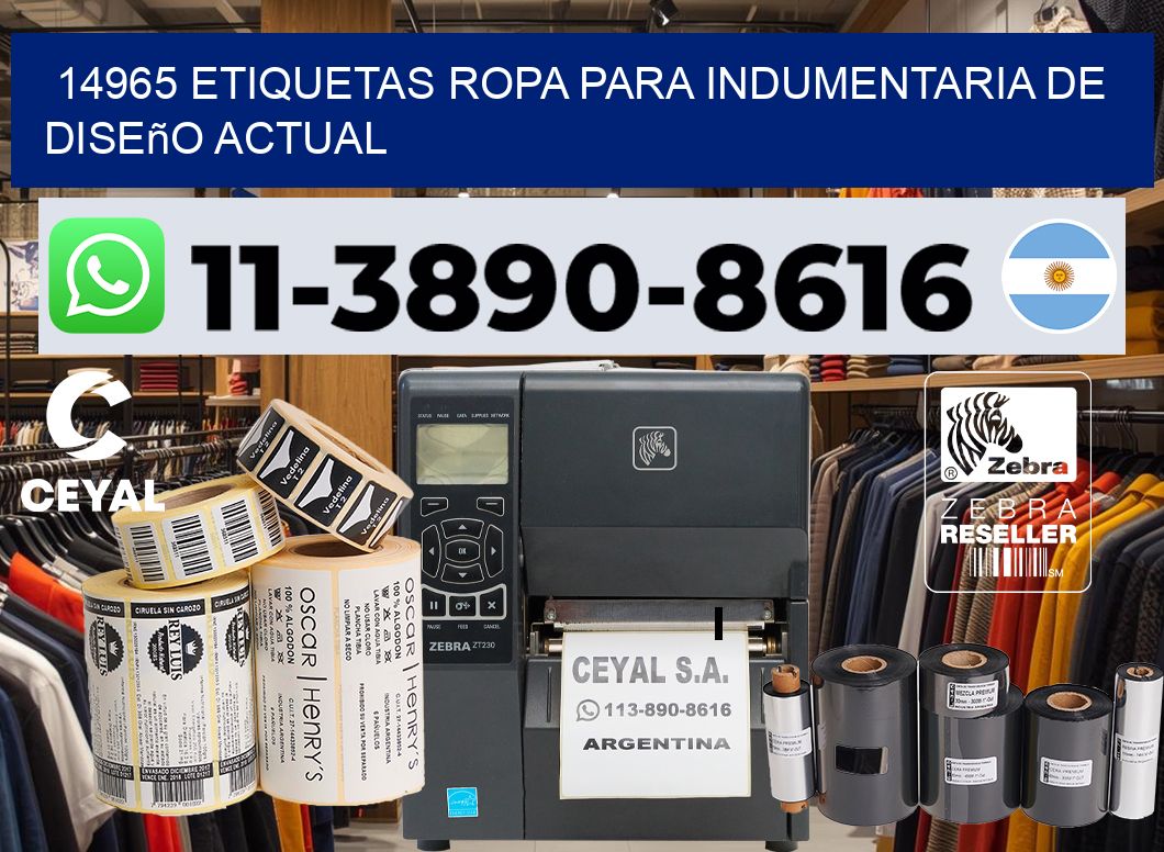 14965 Etiquetas ropa para indumentaria de diseño actual