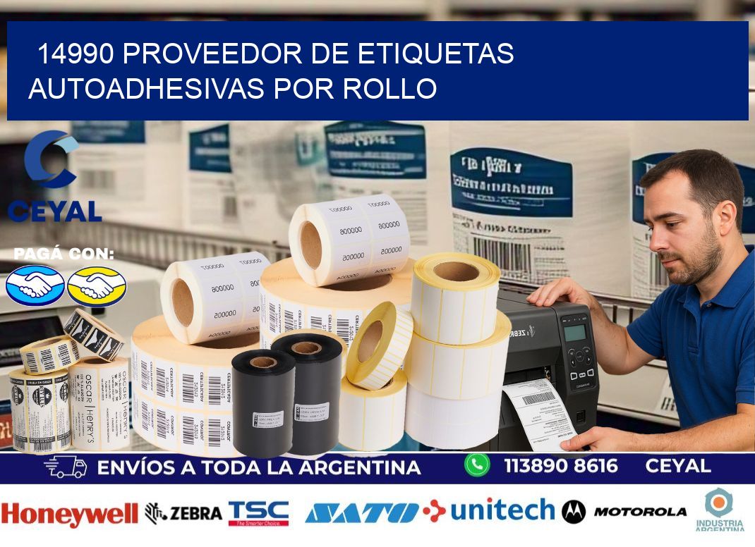 14990 proveedor de etiquetas  autoadhesivas por rollo