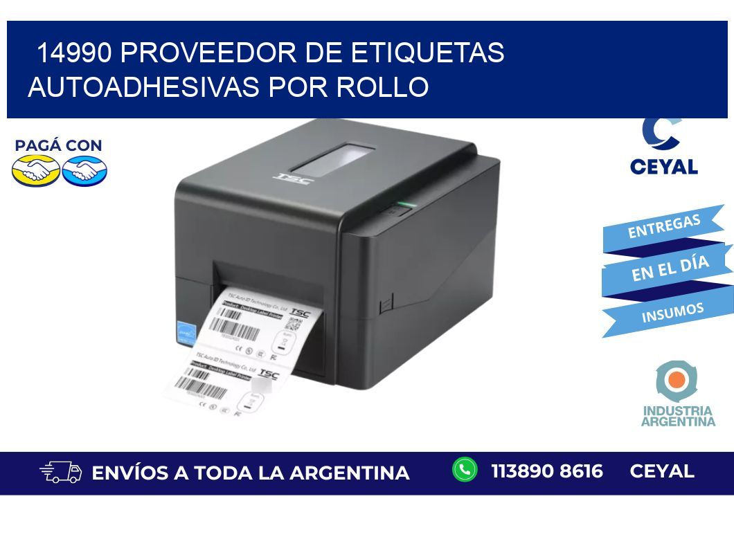 14990 proveedor de etiquetas  autoadhesivas por rollo