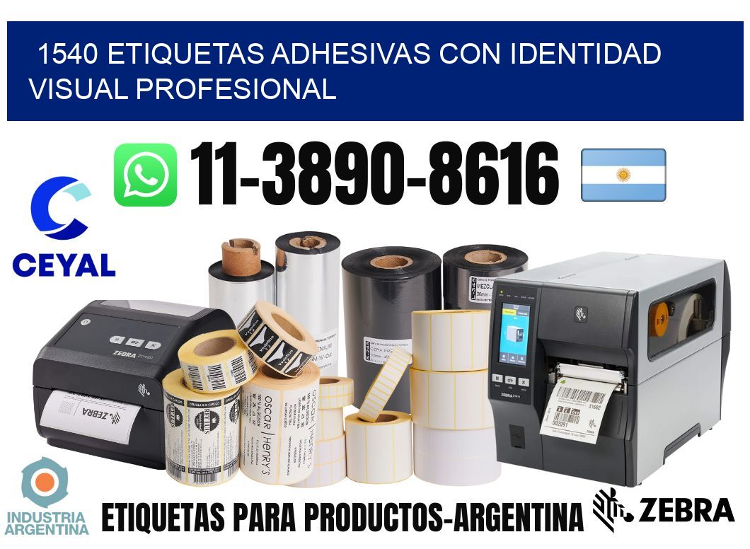 1540 Etiquetas adhesivas con identidad visual profesional