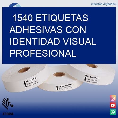 1540 Etiquetas adhesivas con identidad visual profesional