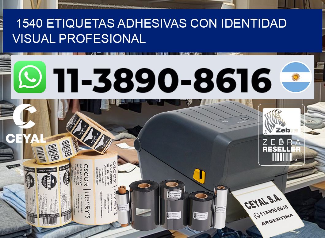 1540 Etiquetas adhesivas con identidad visual profesional