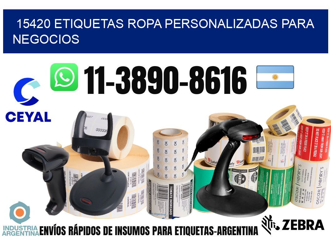 15420 Etiquetas ropa personalizadas para negocios