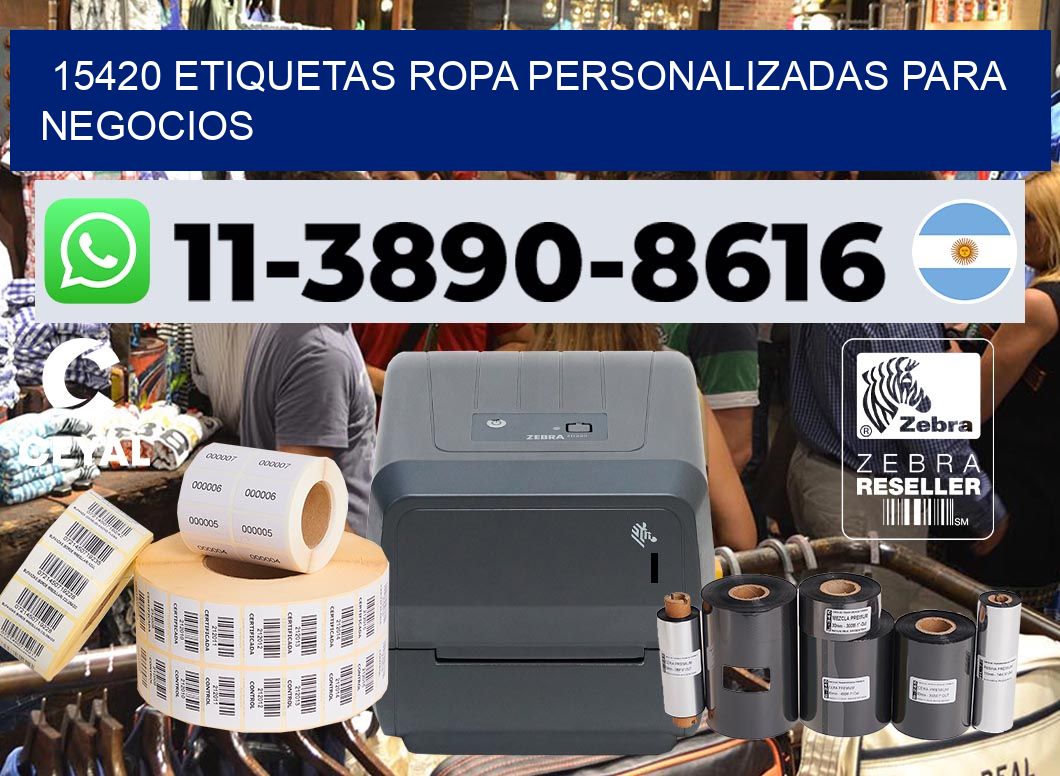 15420 Etiquetas ropa personalizadas para negocios