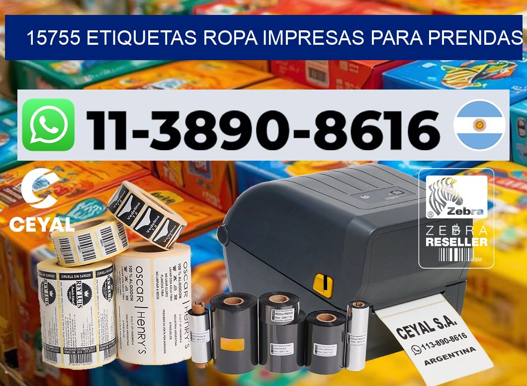 15755 Etiquetas ropa impresas para prendas