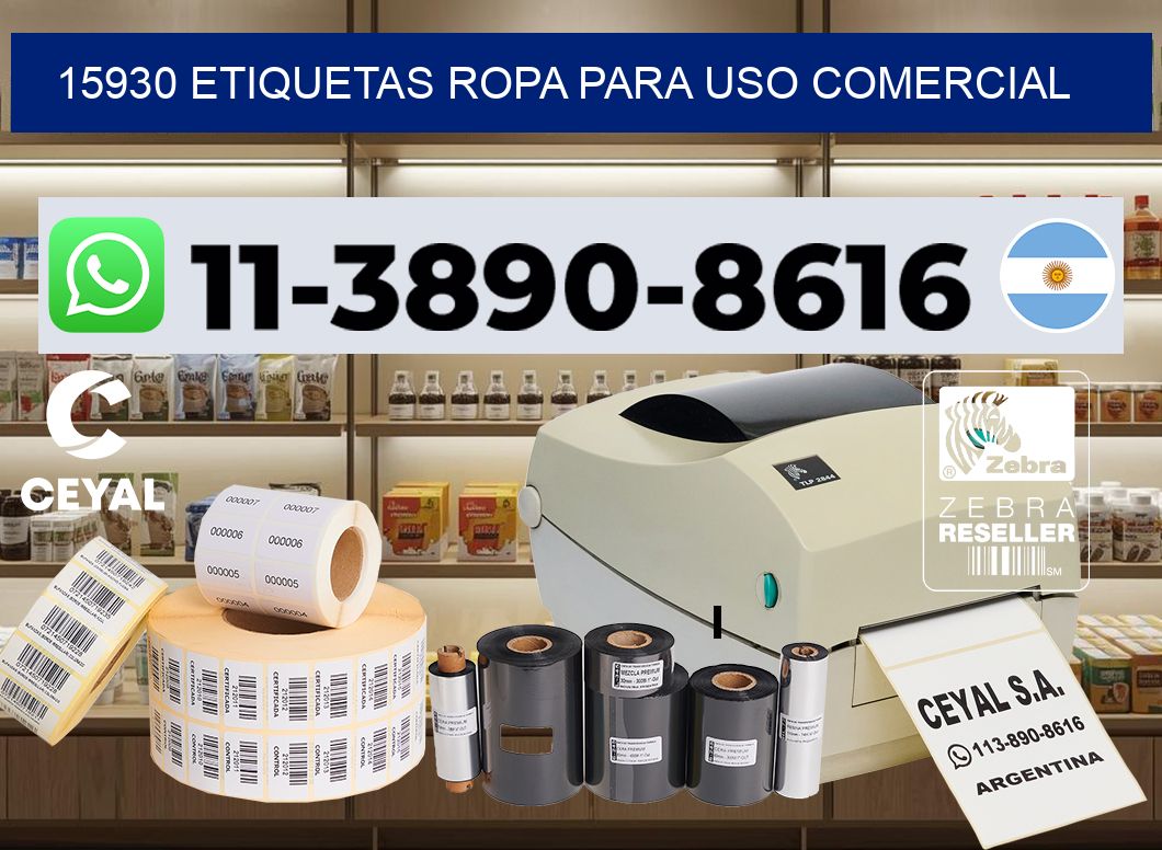 15930 Etiquetas ropa para uso comercial