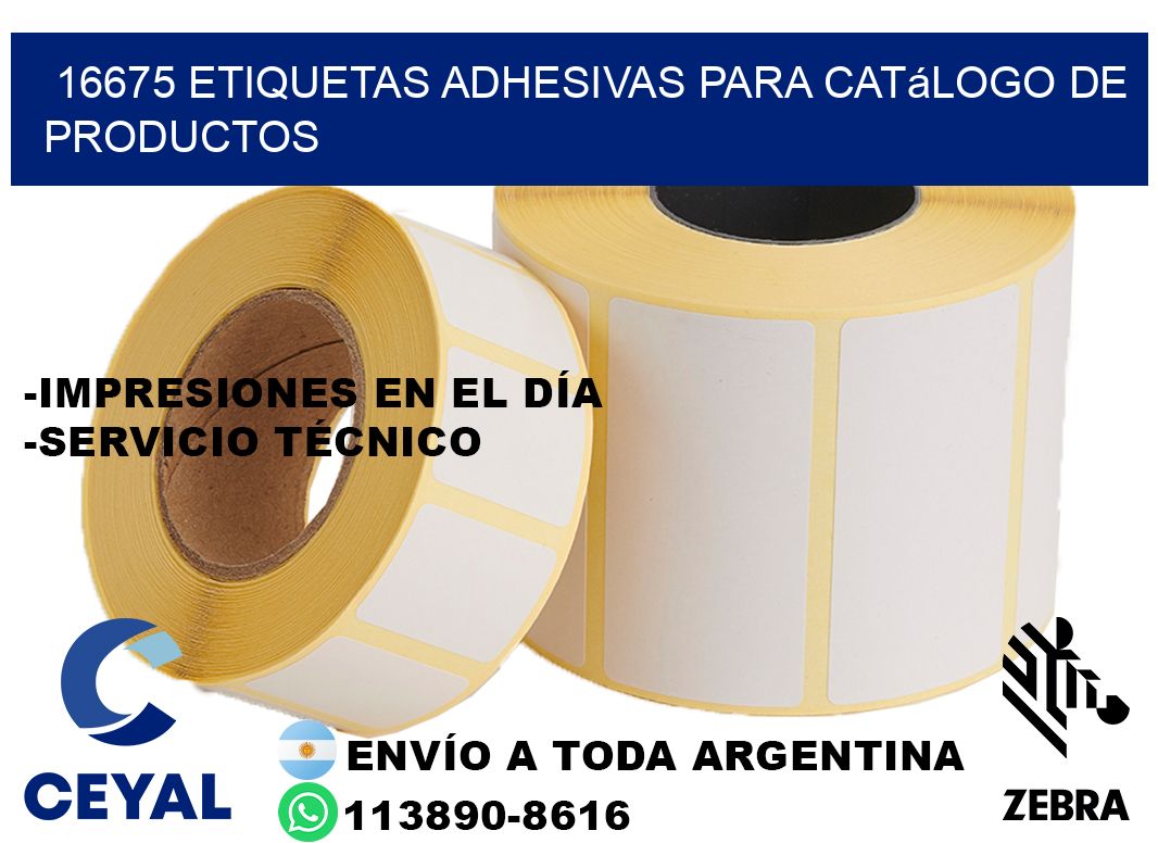 16675 etiquetas adhesivas para catálogo de productos