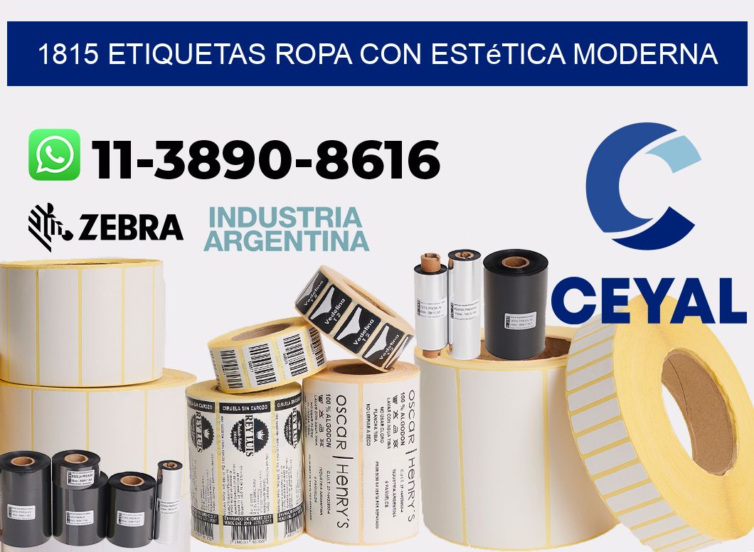 1815 Etiquetas ropa con estética moderna
