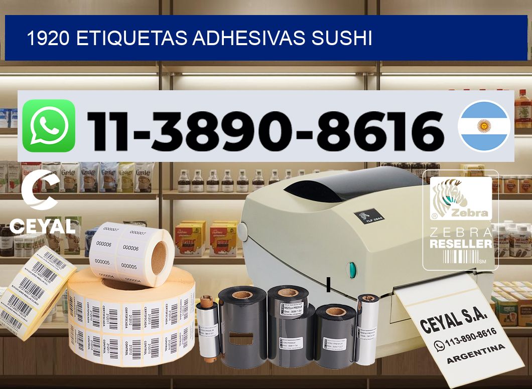 1920 etiquetas adhesivas sushi
