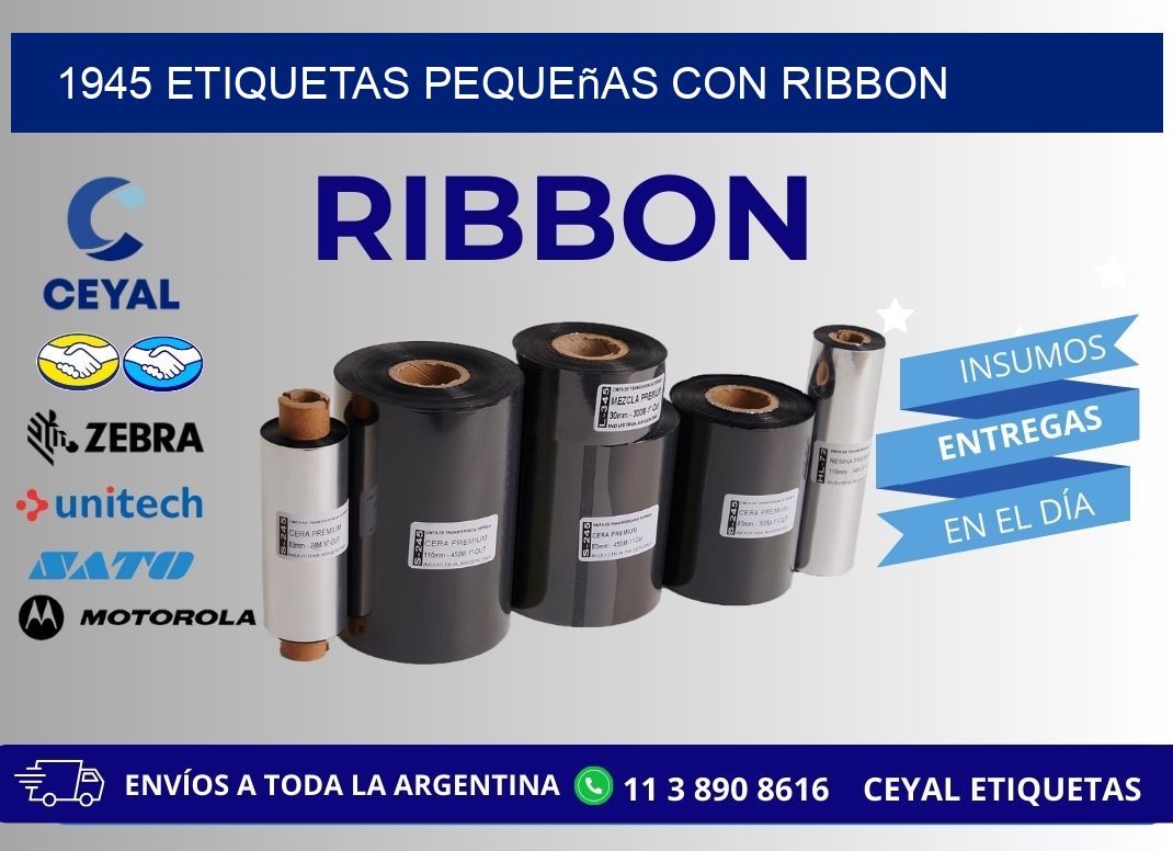 1945 etiquetas pequeñas con ribbon