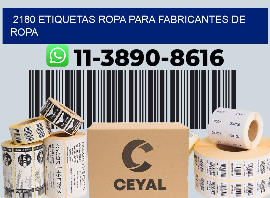 2180 Etiquetas ropa para fabricantes de ropa
