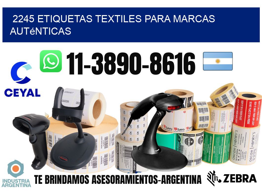 2245 Etiquetas textiles para marcas auténticas