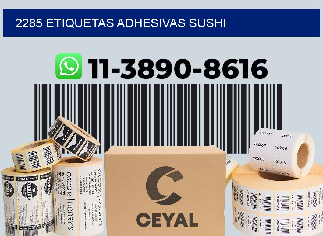 2285 etiquetas adhesivas sushi
