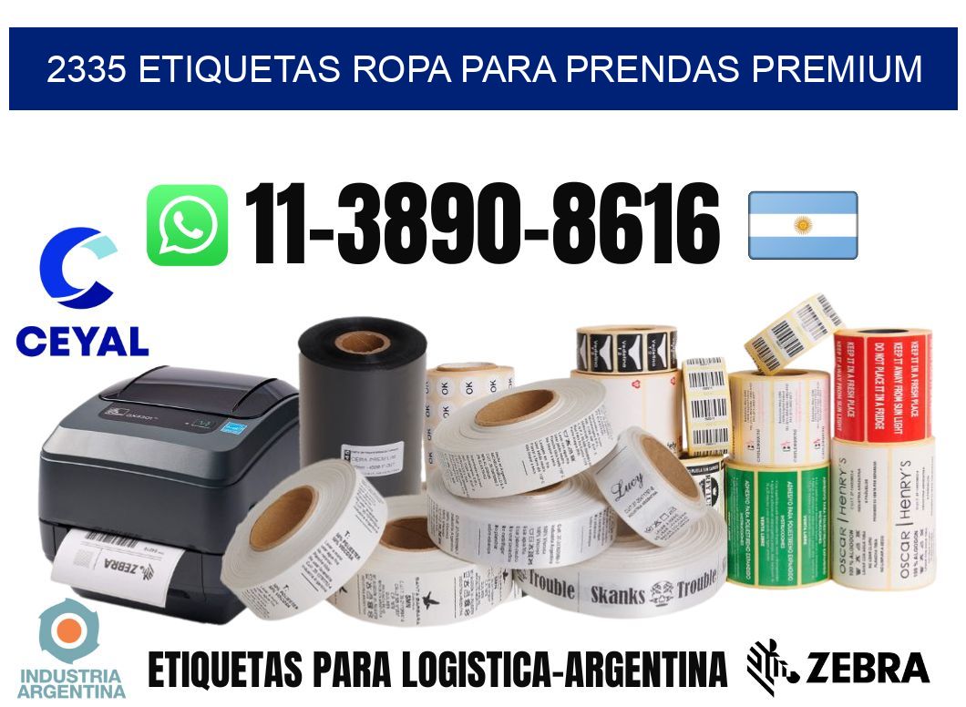 2335 Etiquetas ropa para prendas premium