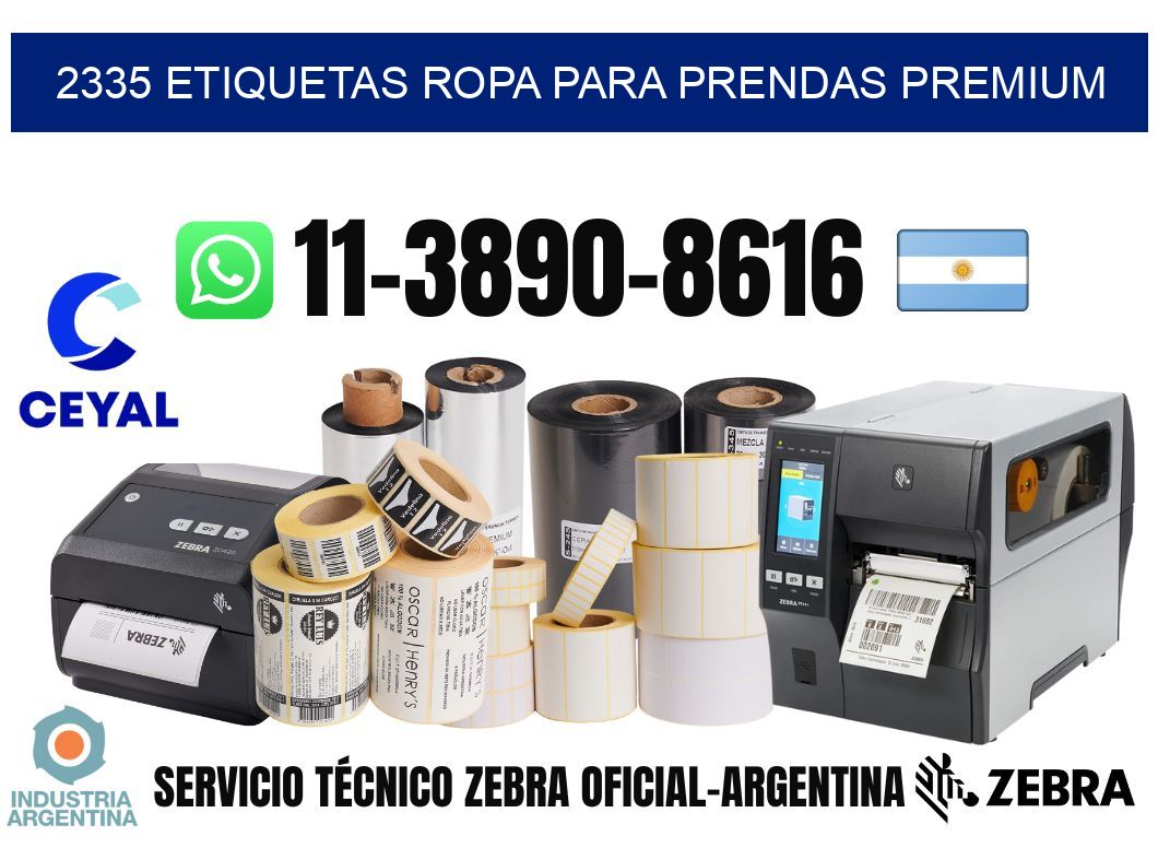 2335 Etiquetas ropa para prendas premium