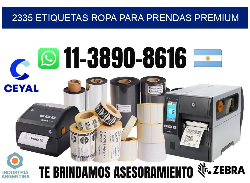 2335 Etiquetas ropa para prendas premium