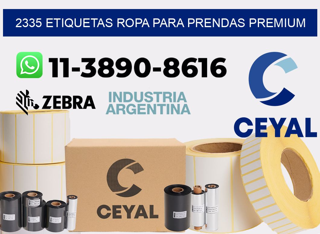 2335 Etiquetas ropa para prendas premium