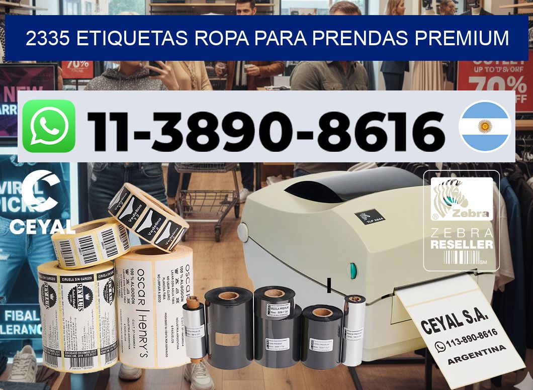 2335 Etiquetas ropa para prendas premium