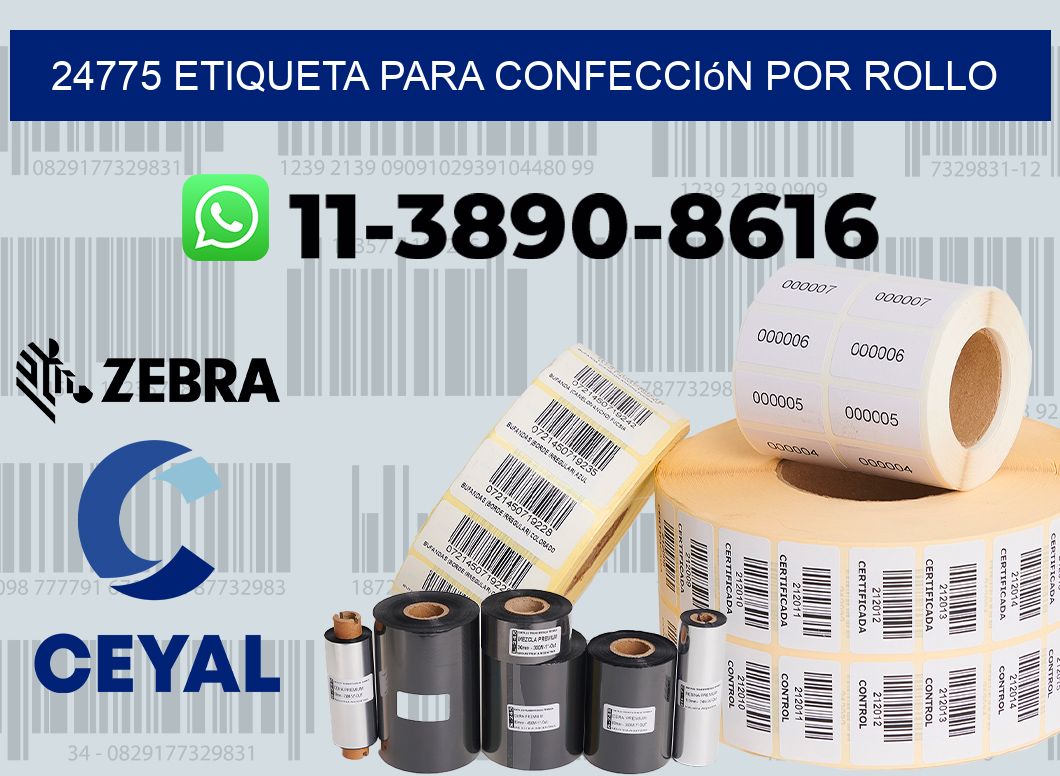 24775 etiqueta para confección por rollo