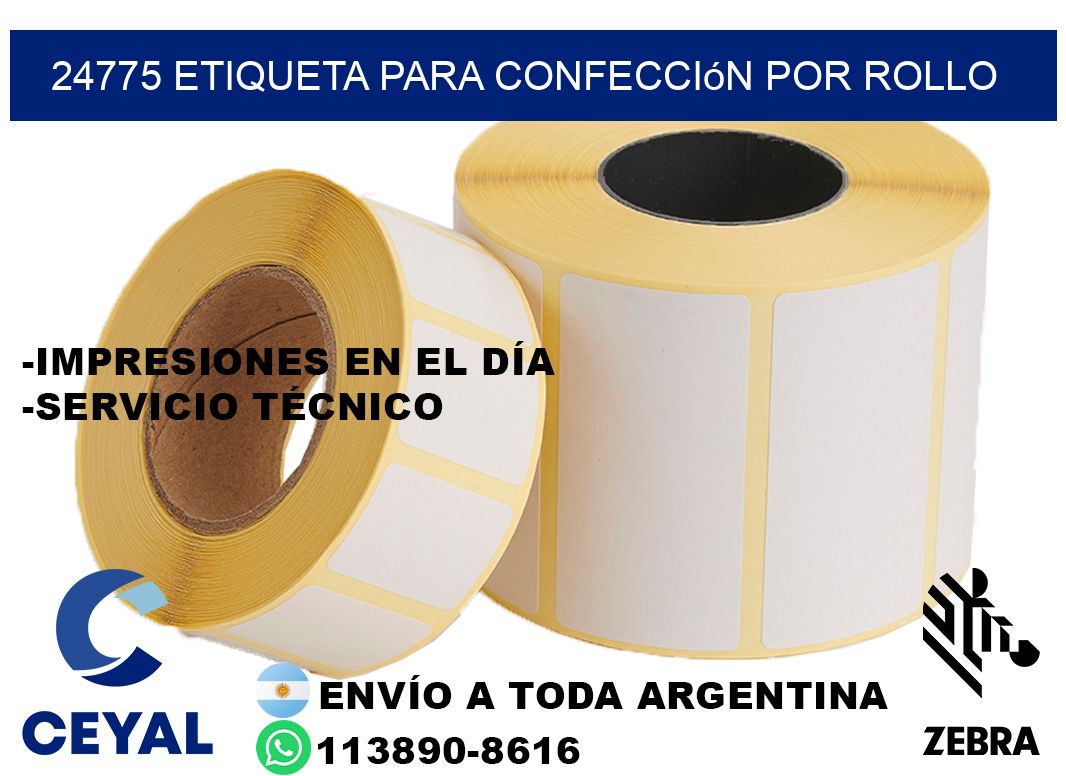 24775 etiqueta para confección por rollo