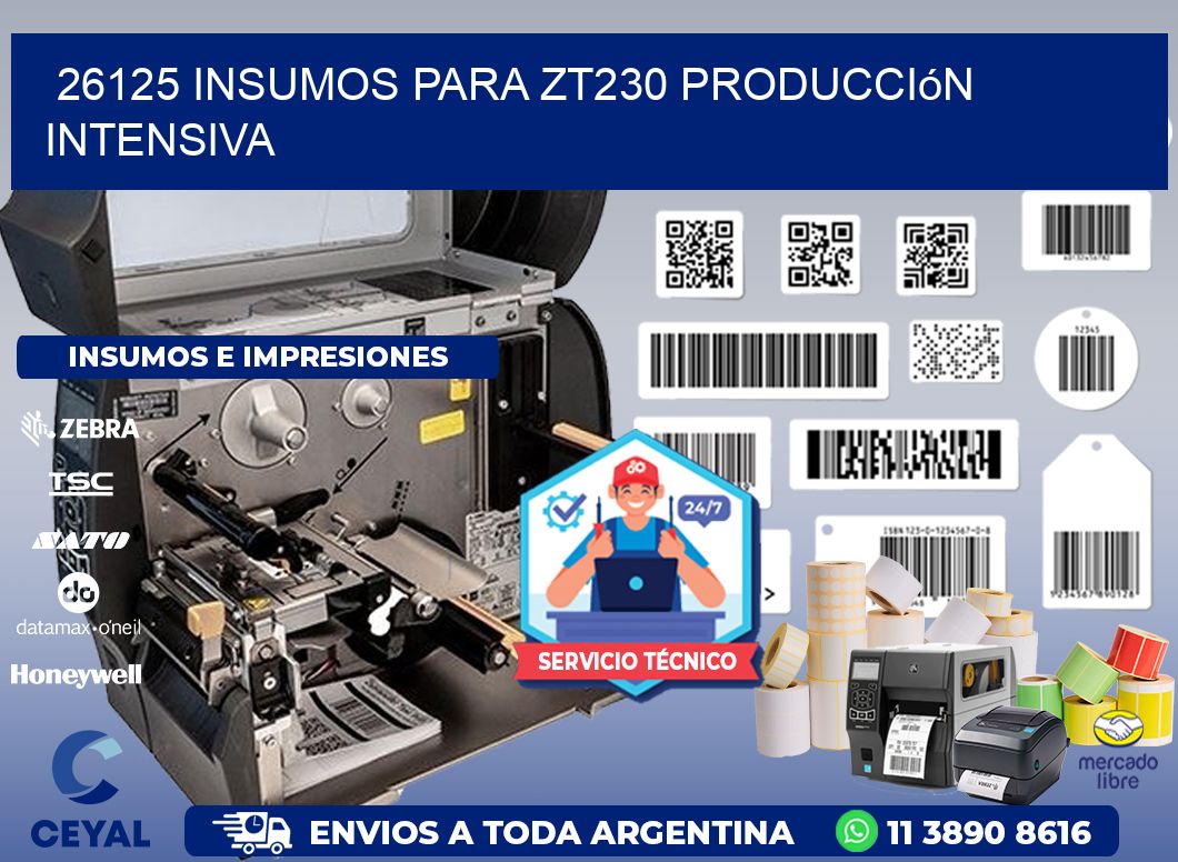 26125 insumos para zt230 producción intensiva