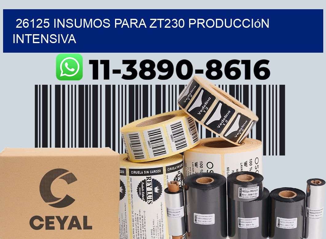 26125 insumos para zt230 producción intensiva
