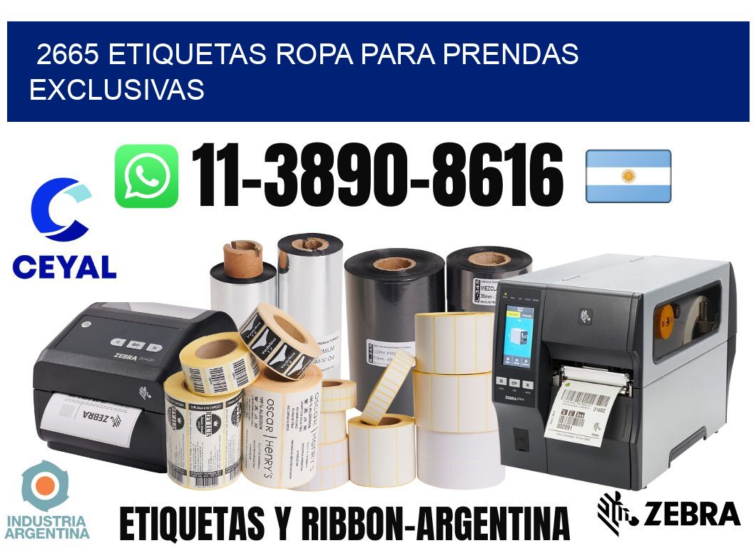 2665 Etiquetas ropa para prendas exclusivas