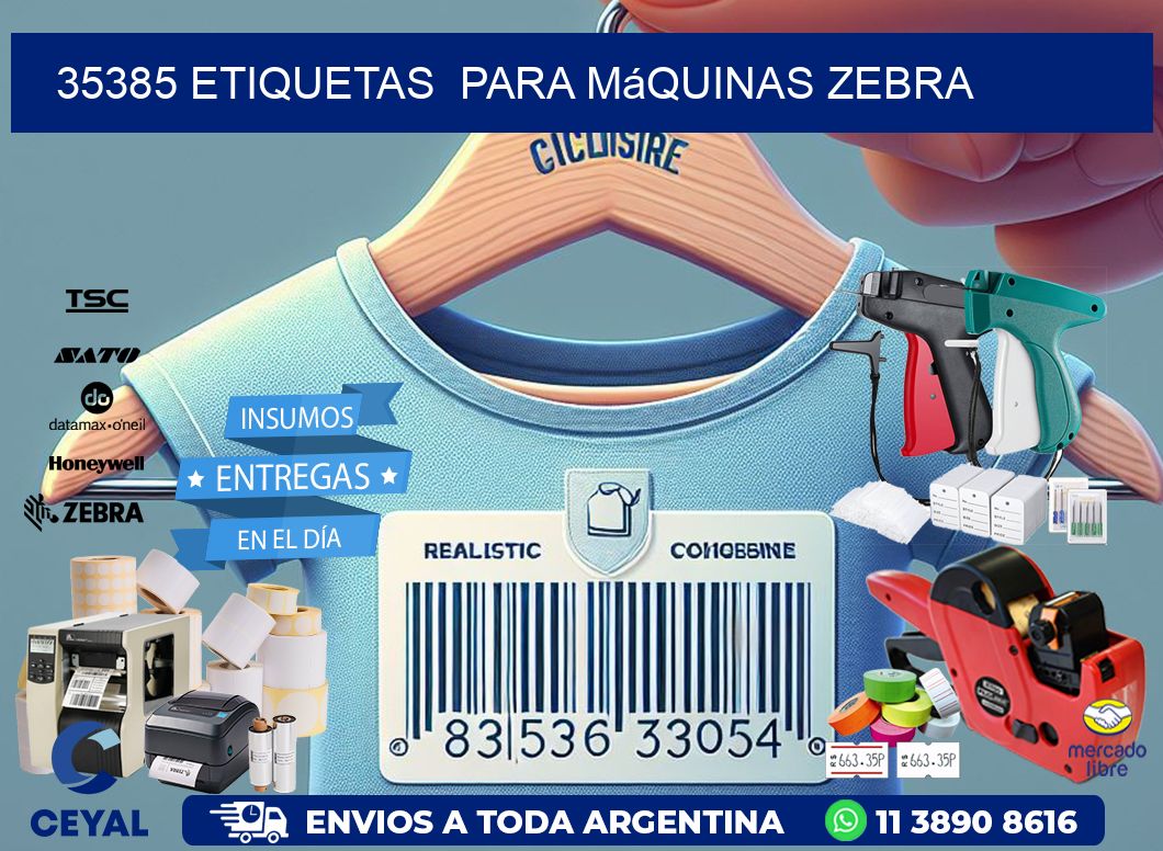 35385 etiquetas para máquinas Zebra