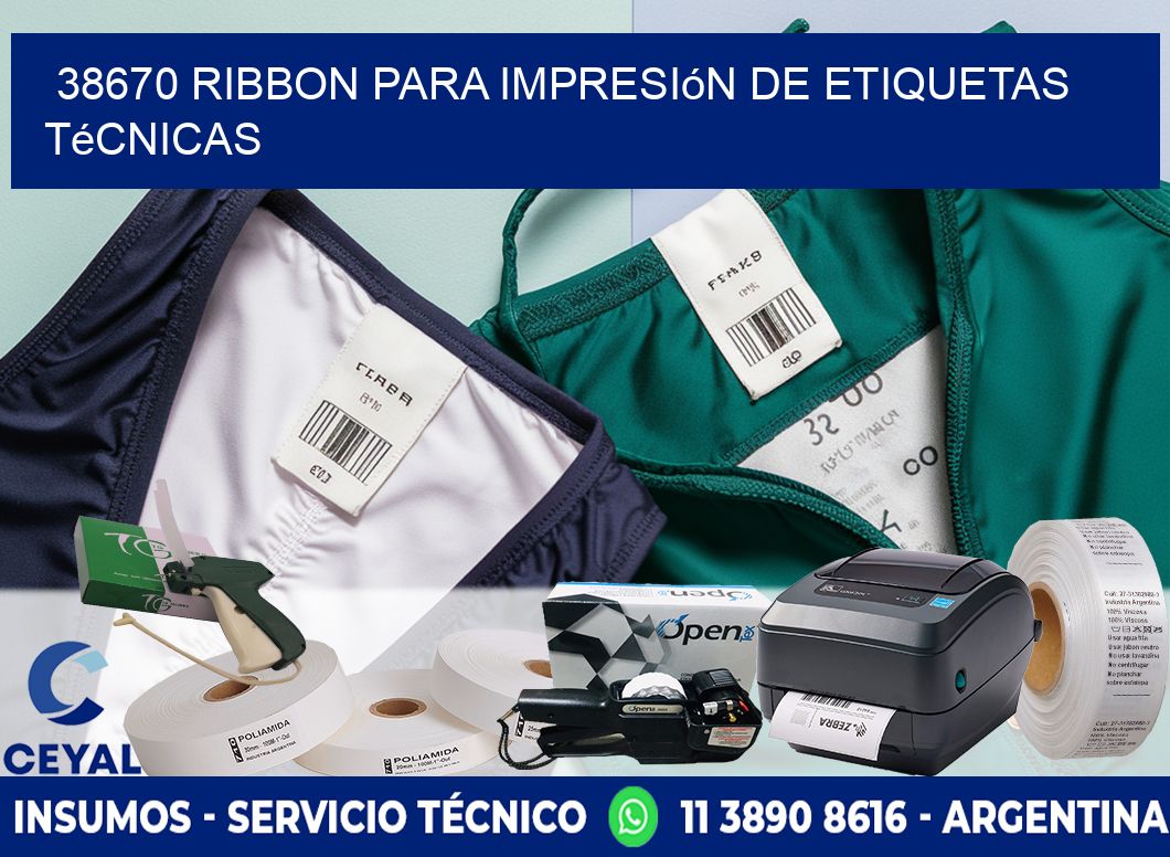 38670 ribbon para impresión de etiquetas técnicas