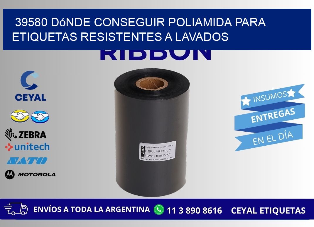 39580 dónde conseguir poliamida para etiquetas resistentes a lavados